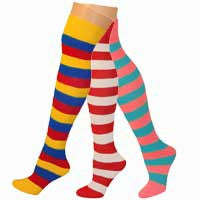 Kids Yellow and Black Colorful Zebra Stripes Knee High Dress Socks Boys  Girls Halloween Cosplay Socks Clown Striped Socks Long Tube Football Red