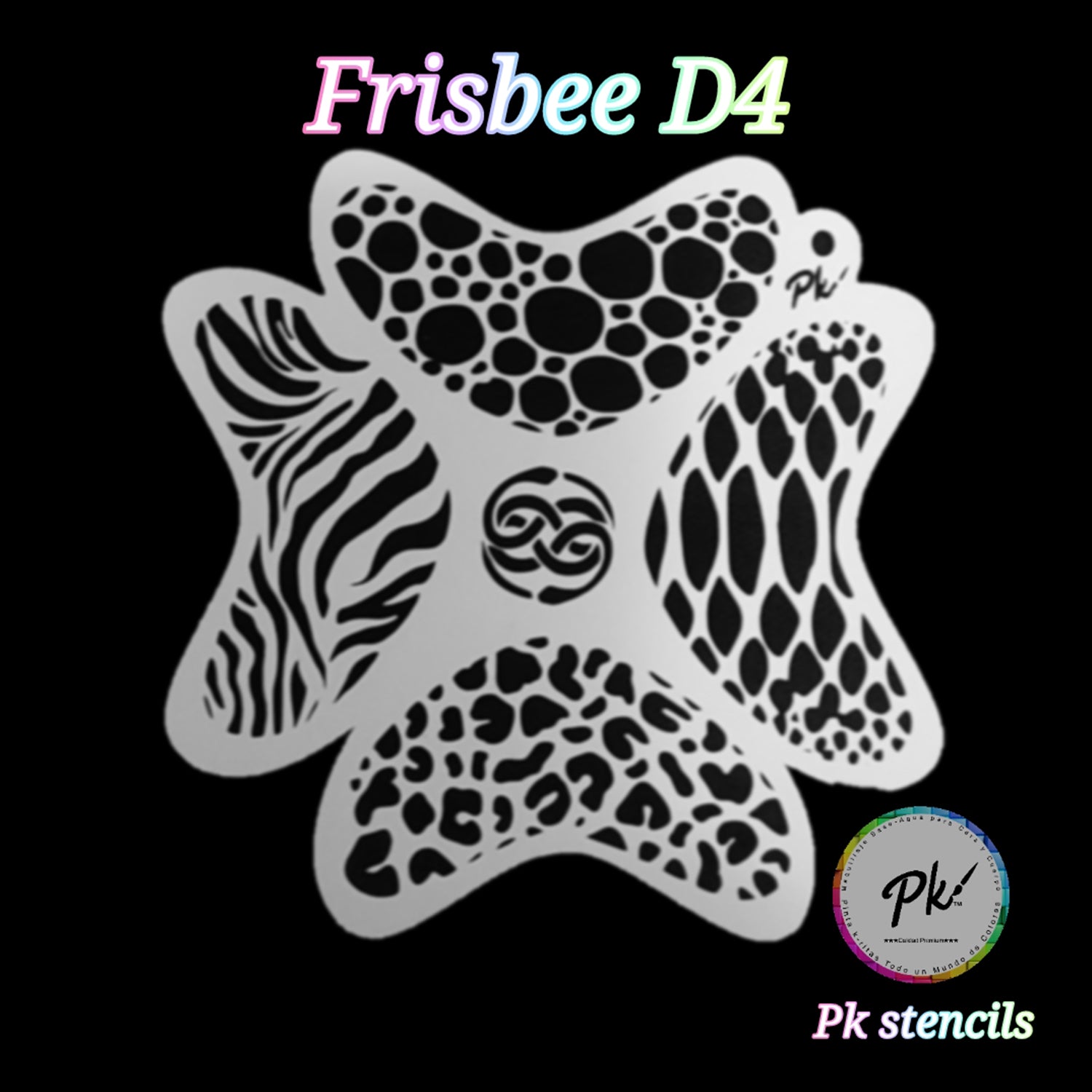 PK | FRISBEE Face Painting Stencil | New Mylar - Graffiti Textures - D3