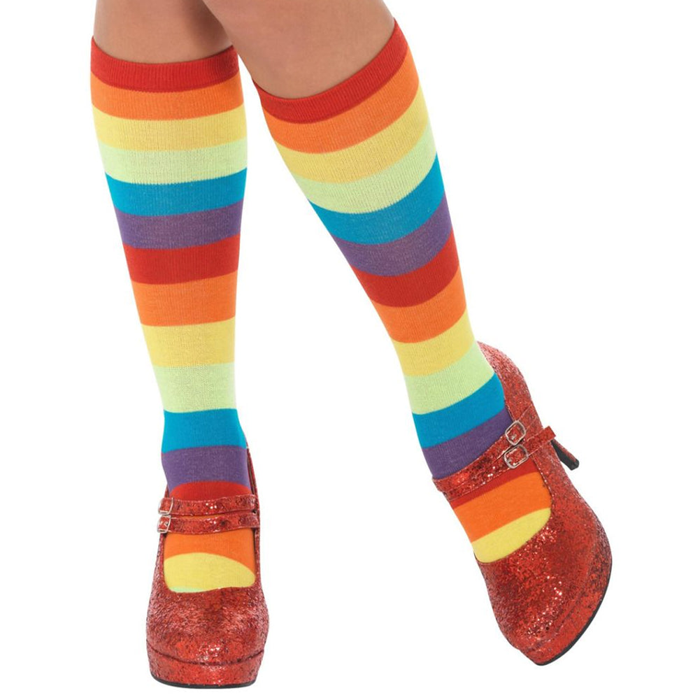 Adult's Knee-High Clown Socks