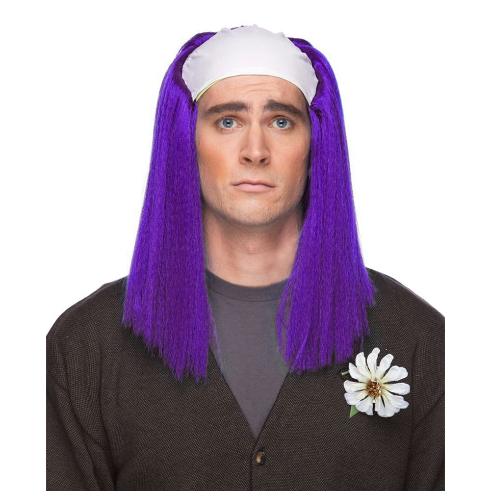 Bald Straight Clown Wig - Purple: ClownAntics.com