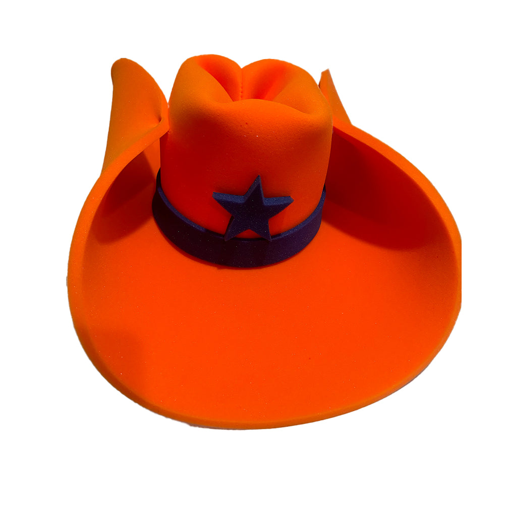 Super Size 50 Gallon Cowboy Hats - Orange (28")