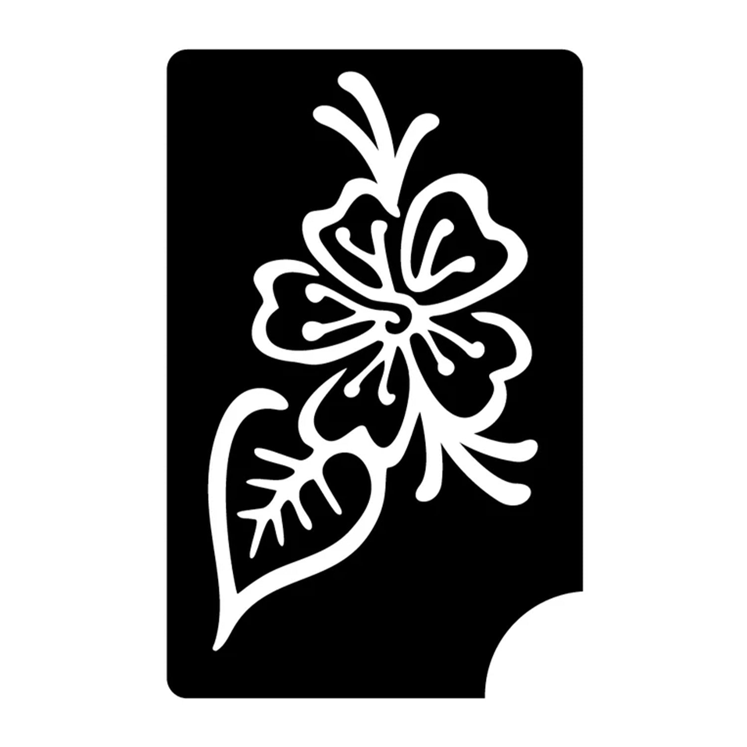 Art Factory Glitter Tattoo Stencil - Henna Flower (100) - 5 Pack