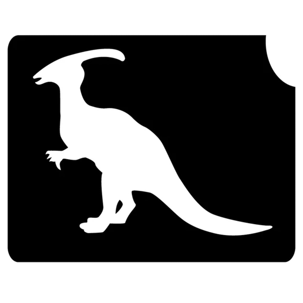 Art Factory Glitter Tattoo Stencil - Parasaurolophus Dinosaur (139) - 5 Pack