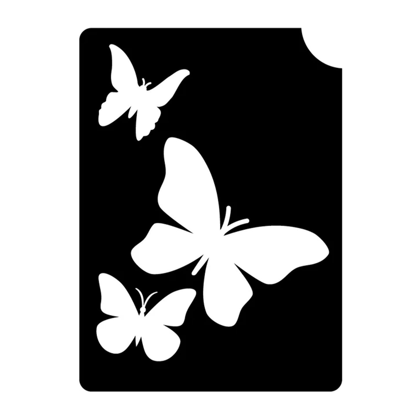 Art Factory Glitter Tattoo Stencil - Butterfly Trio (173) - 5 Pack