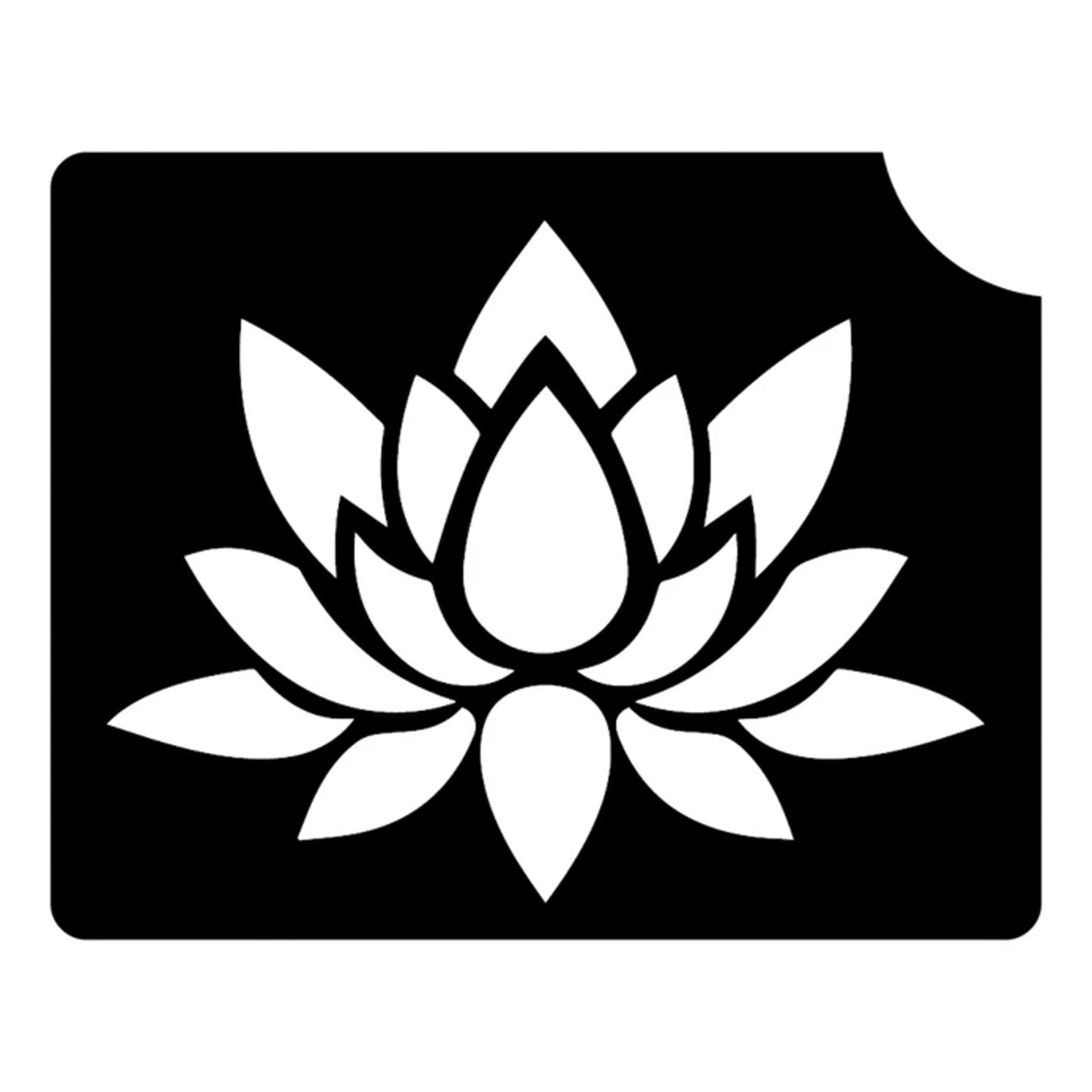 Art Factory Glitter Tattoo Stencil - Lotus Flower (305) - 5 Pack