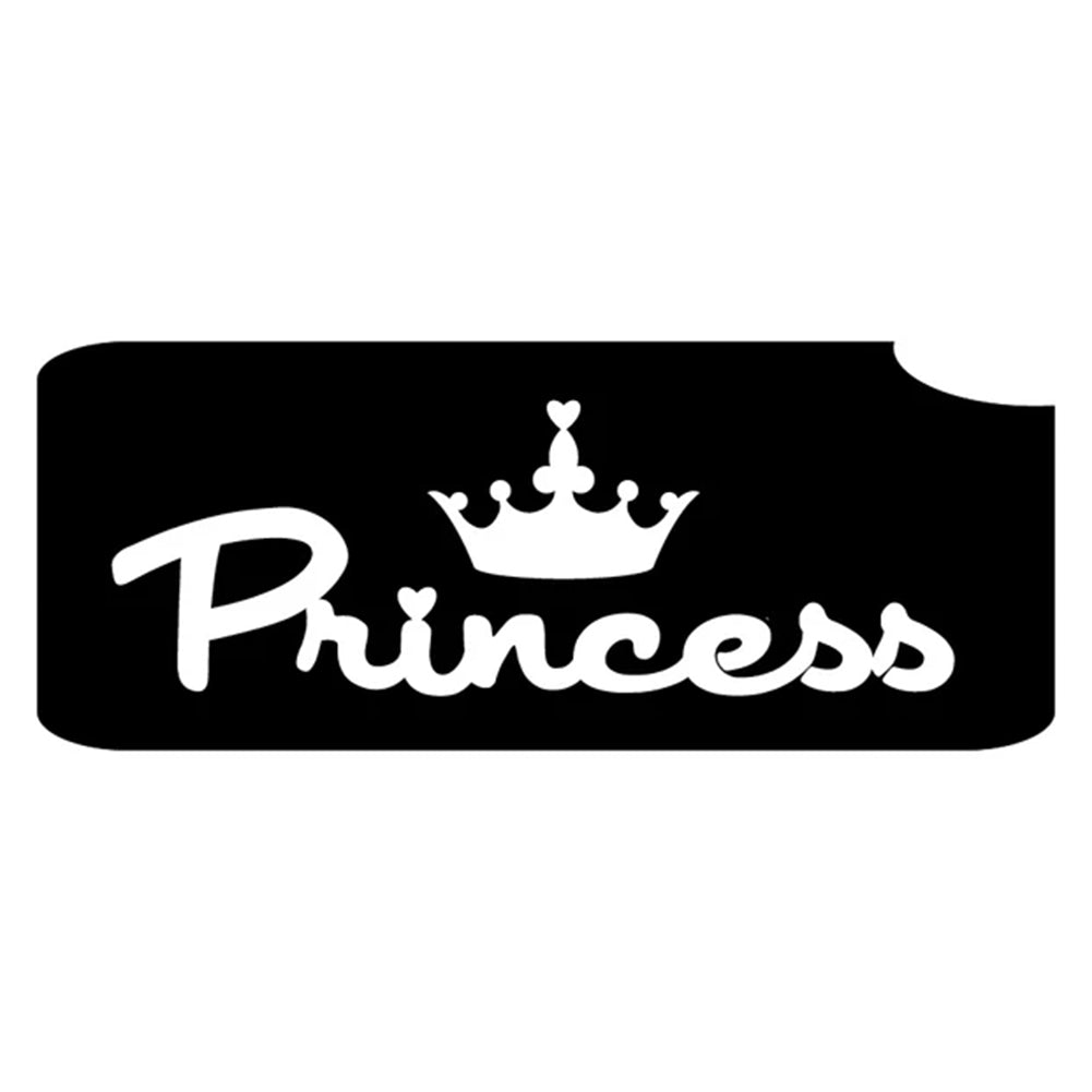 Art Factory Glitter Tattoo Stencil - Princess Word (410) - 5 Pack