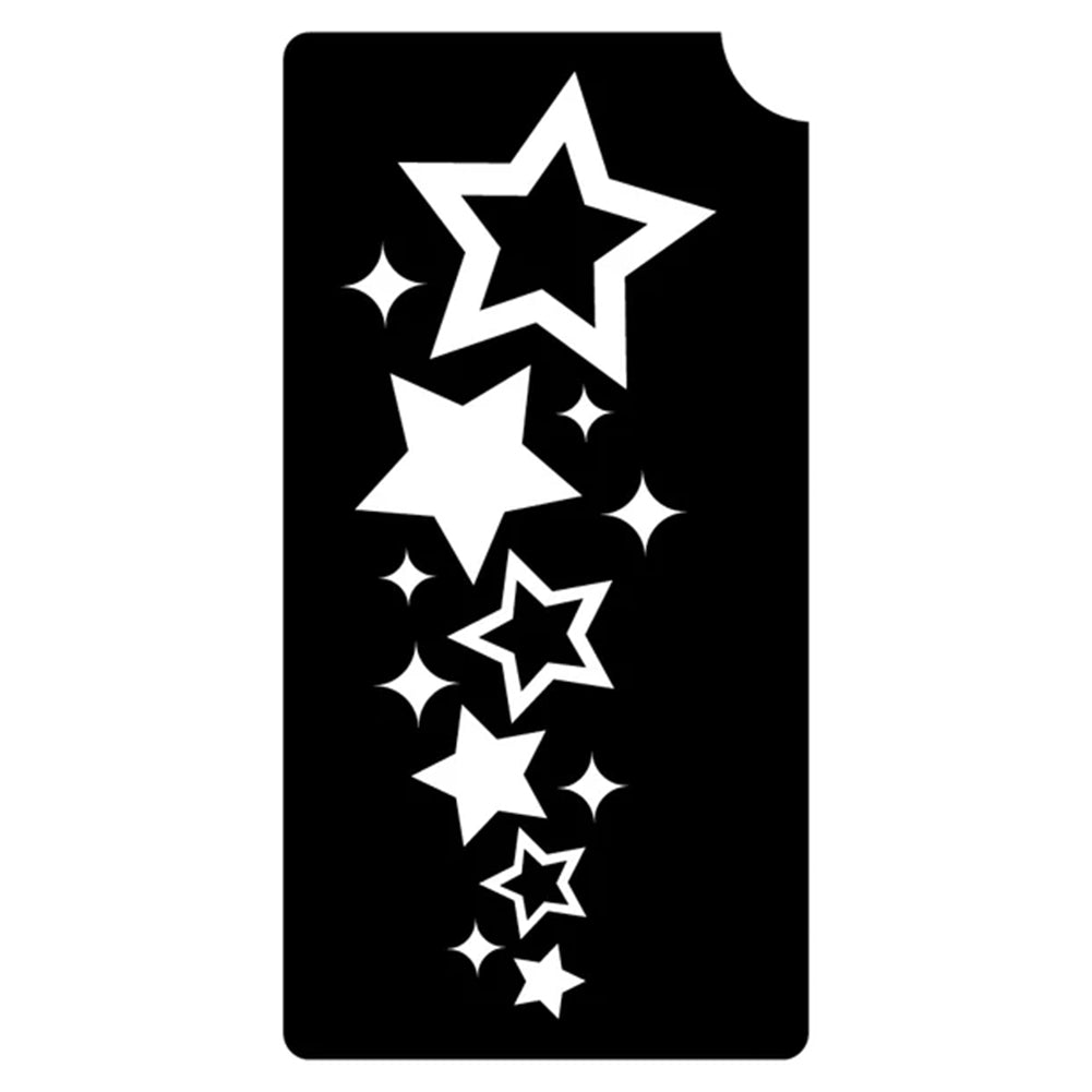 Art Factory Glitter Tattoo Stencil - Stars Cluster (552) - 5 Pack