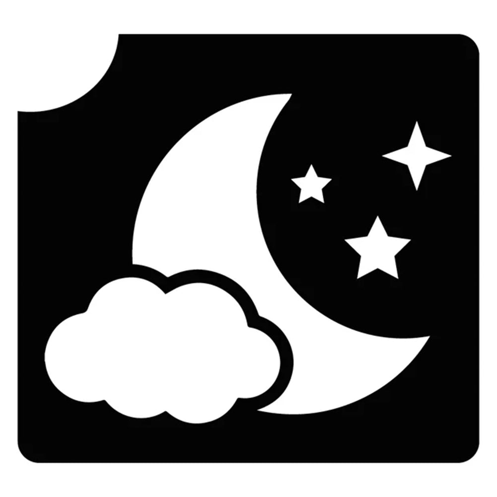 Art Factory Glitter Tattoo Stencil - Moon Cloud & Stars - 5 Pack