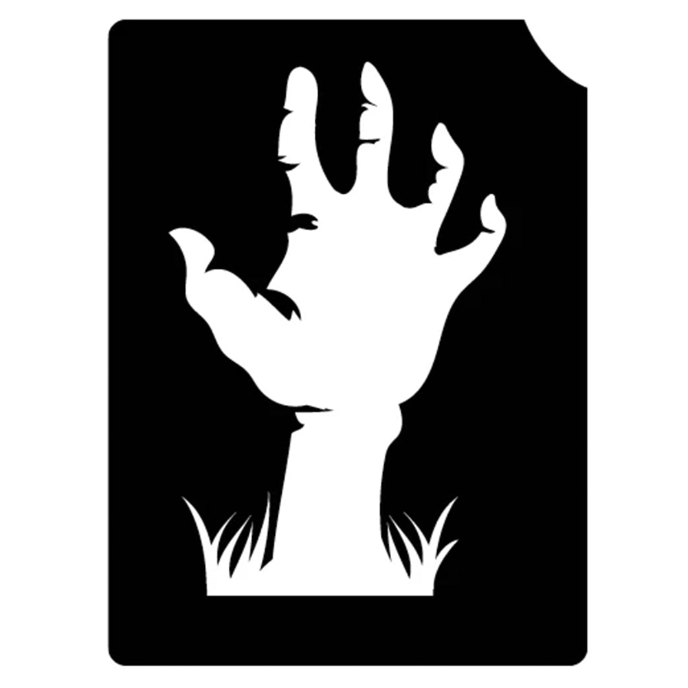 Art Factory Glitter Tattoo Stencil - Zombie Hand (856) - 5 Pack