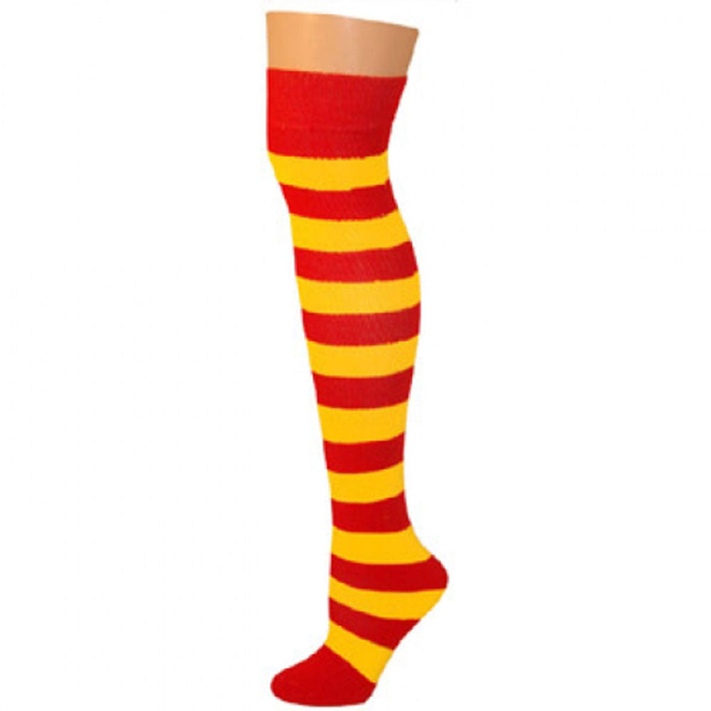 AJ's Striped Socks - Red & Gold