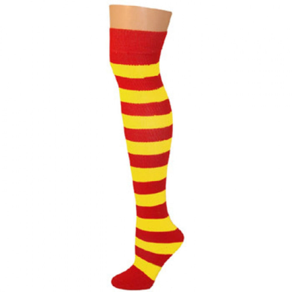 AJ's Striped Socks - Red & Lemon (27")