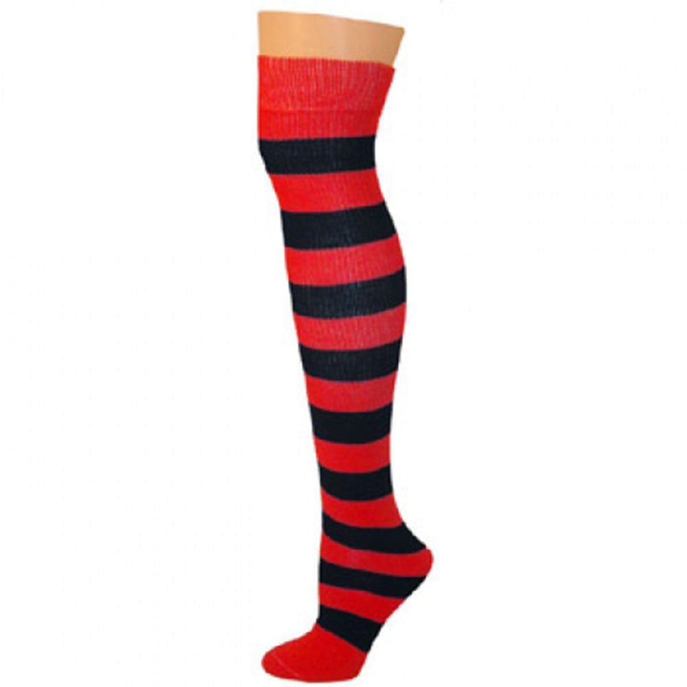 AJ's Striped Socks - Red & Black