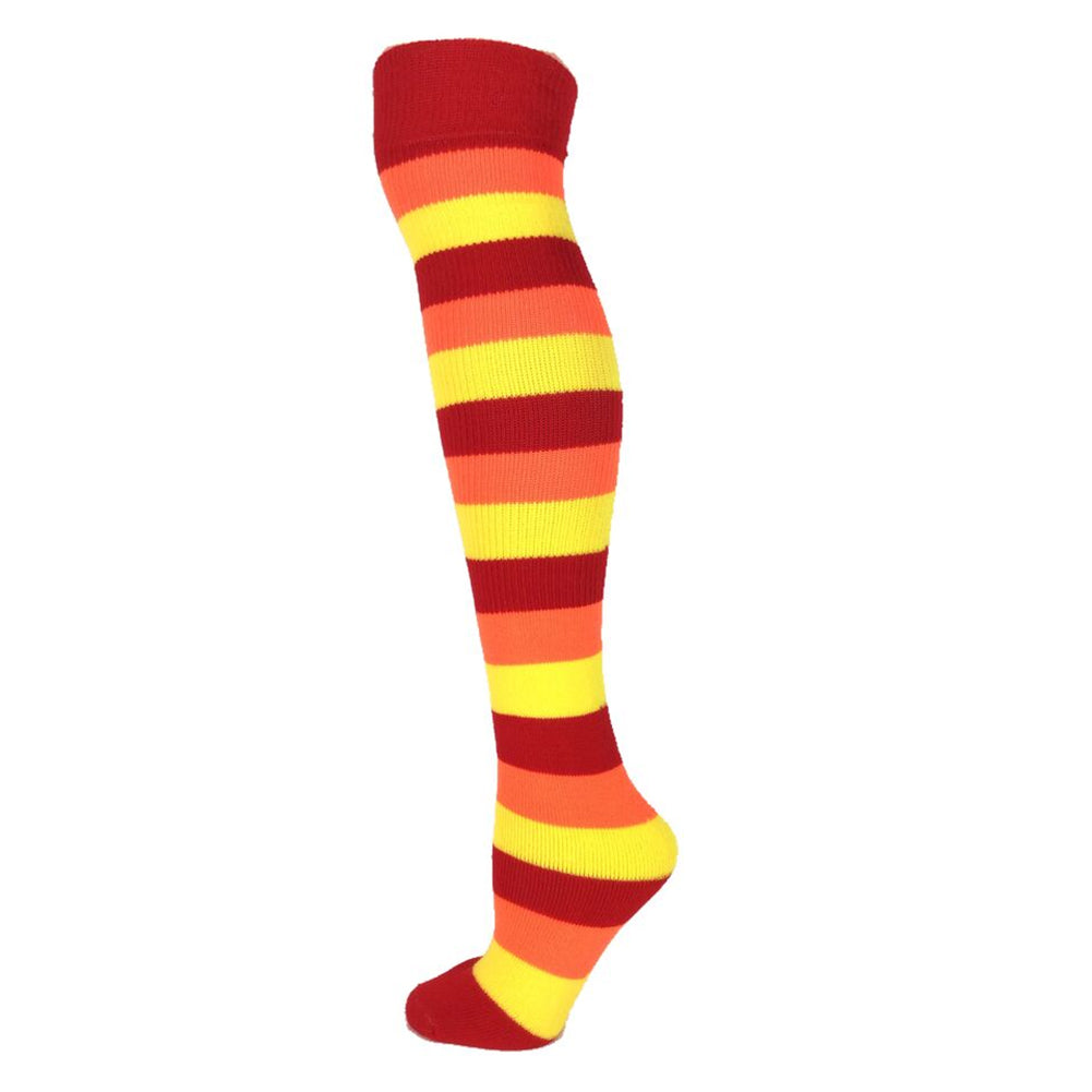 AJ's Striped Socks - Red, Orange, & Lemon (27")