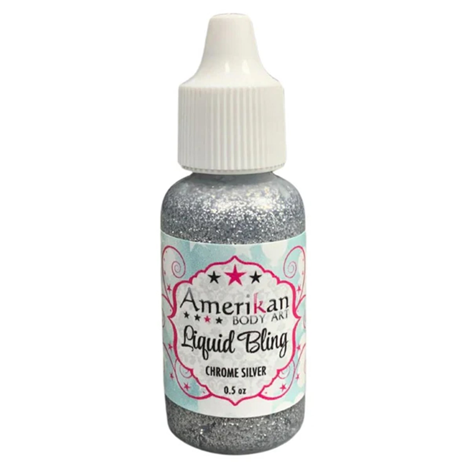 Amerikan Body Art Liquid Bling - Chrome Silver (0.5 oz)