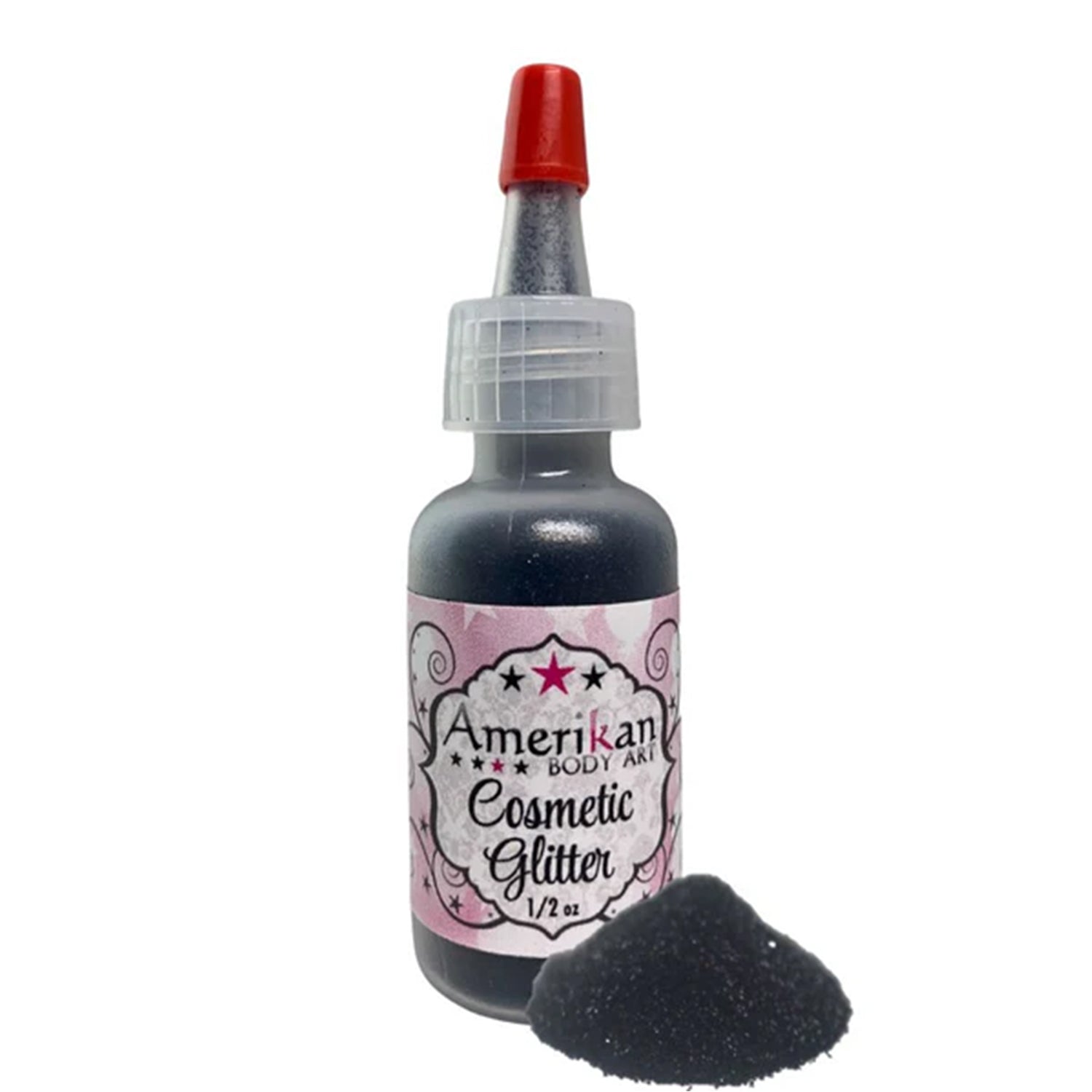 Amerikan Body Art Opaque Glitter - Jet Black (0.5 oz)