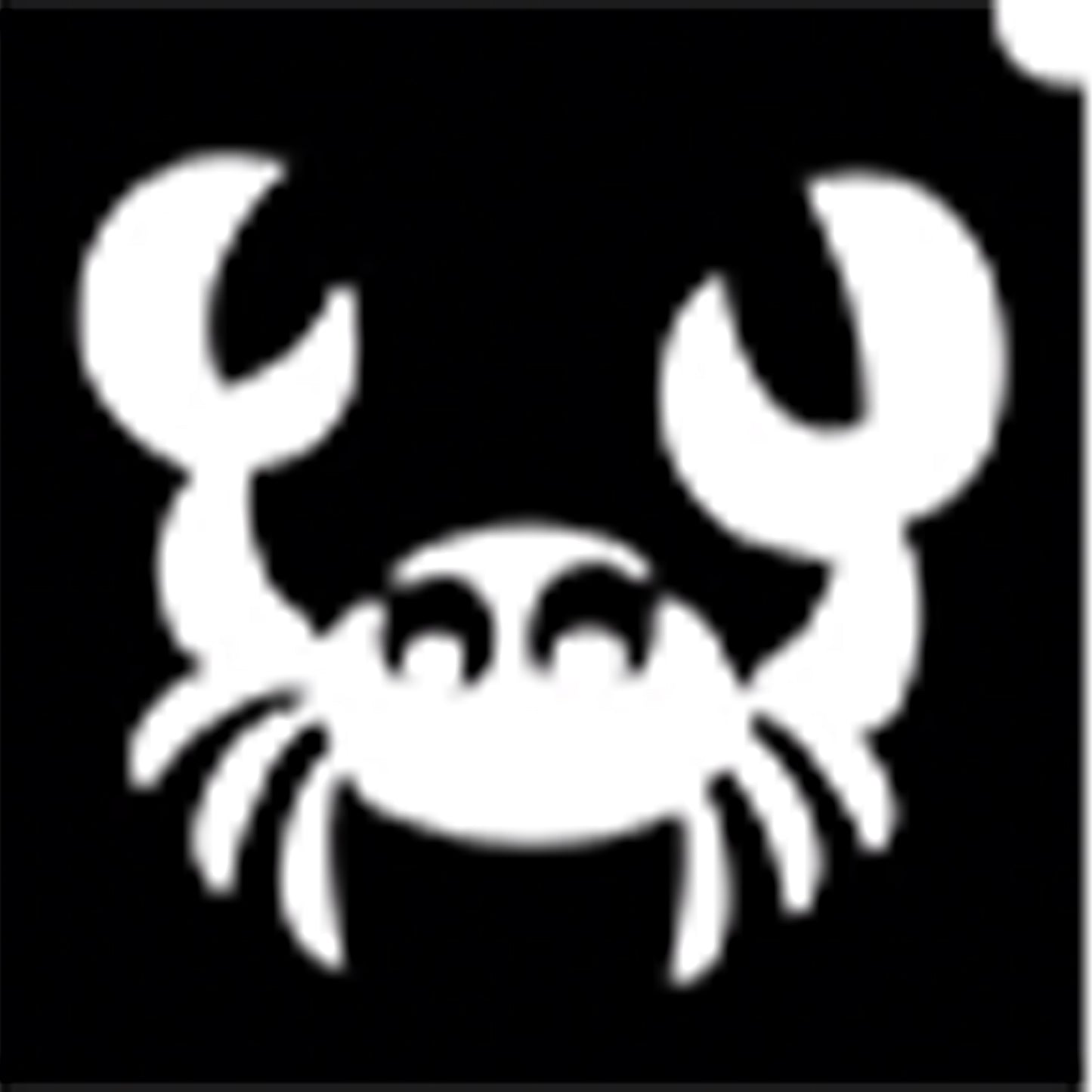 GBA Glimmer Tattoo Stencil - Happy Crab (5/pk)