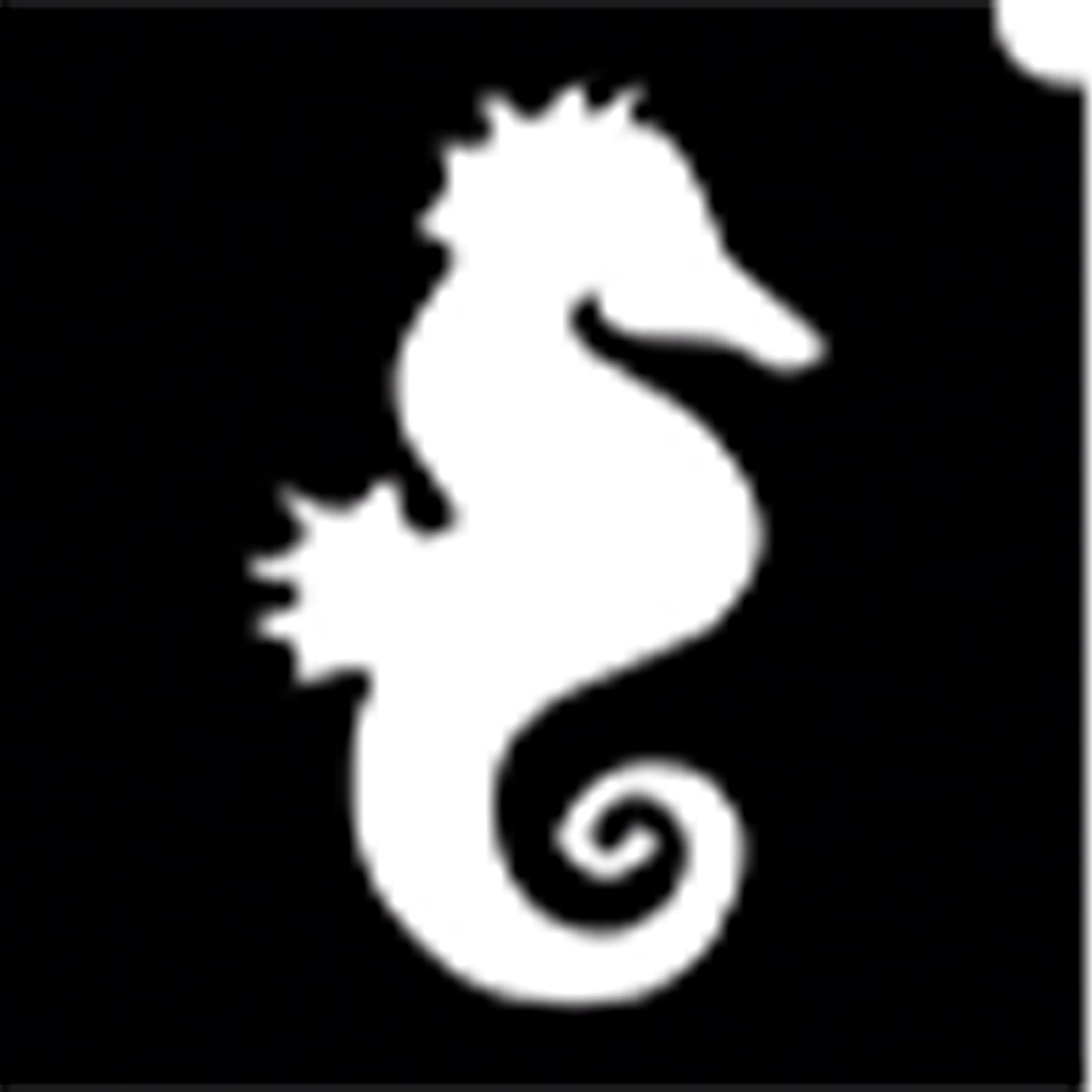 GBA Glimmer Tattoo Stencil - Seahorse (5/pk)