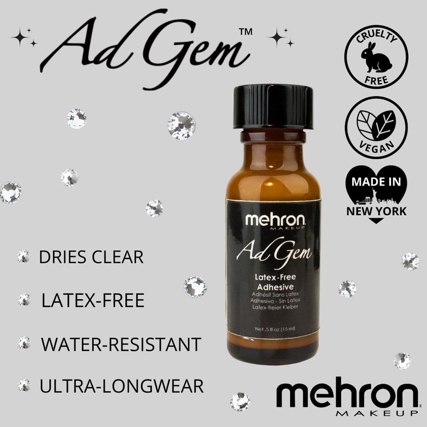 Mehron AdGem Adhesive (0.5 oz)