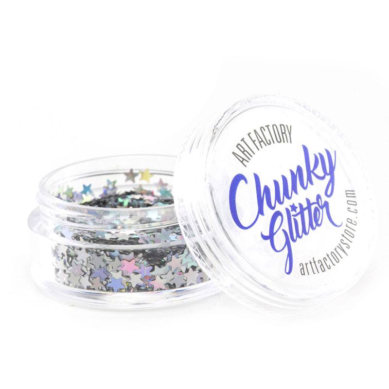 Art Factory Silver Stars Chunky Glitter (10 ml)