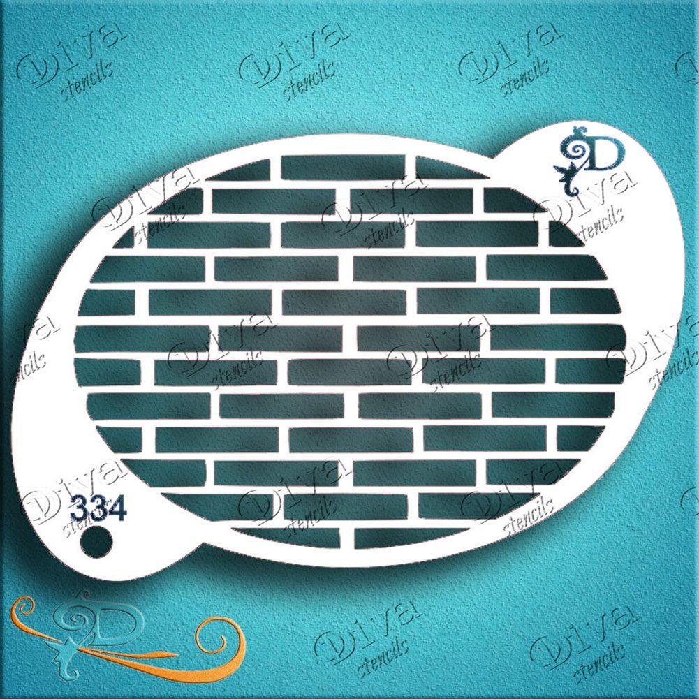 Diva Stencil - Brick Pattern