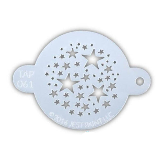 Diva Face Painting Stencil - Moon Stars:  