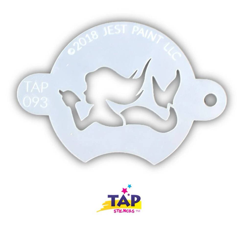 TAP Face Paint Stencil - Mermaid With Shell (093)