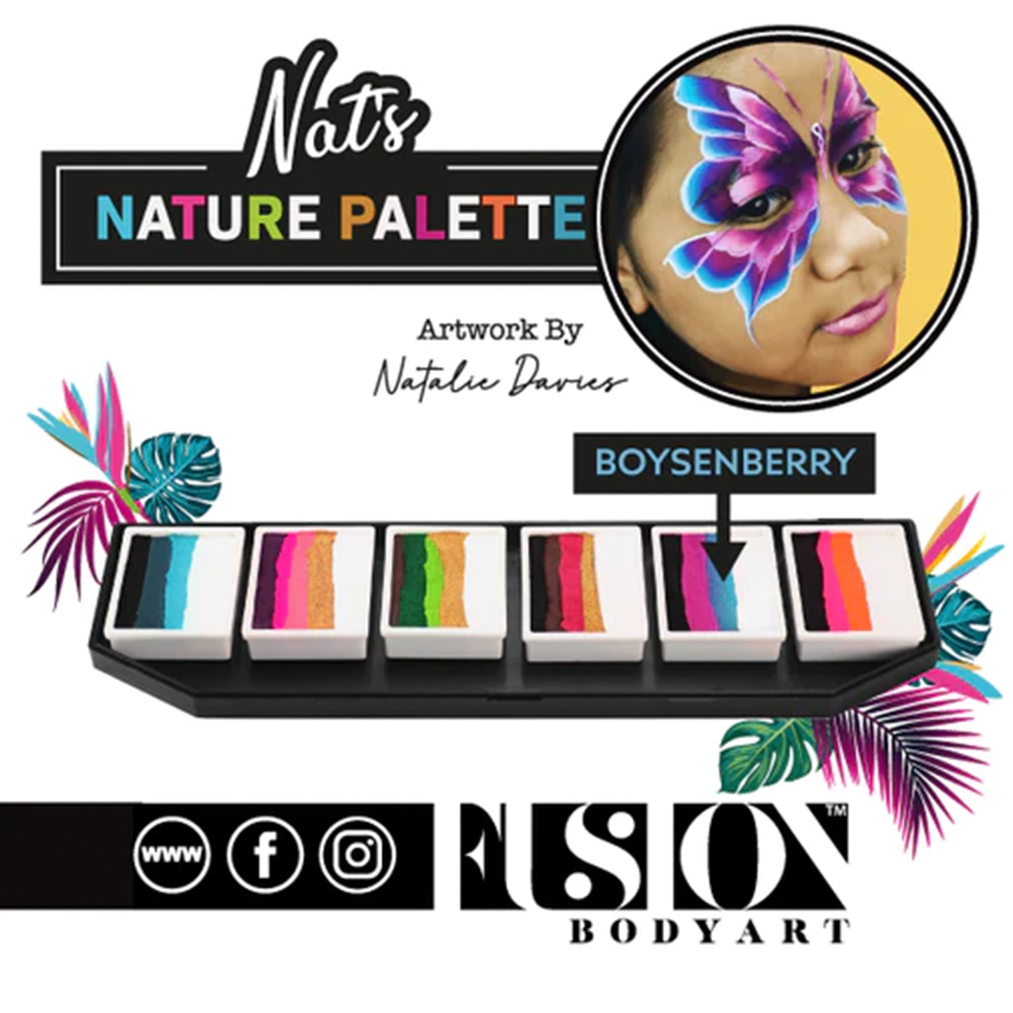 Fusion FX  Natalee Davies Nature Palette (6 Split Cakes/10 gm)