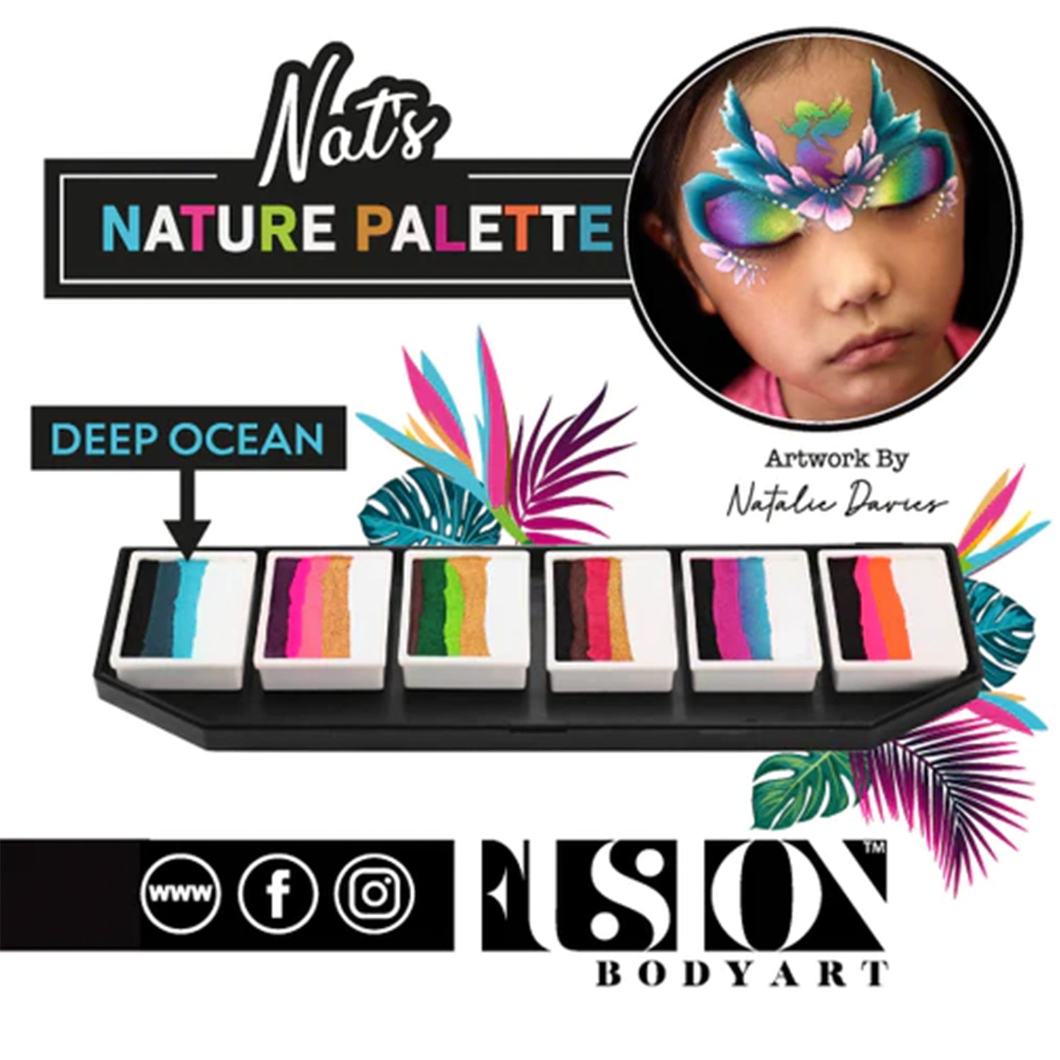 Fusion FX  Natalee Davies Nature Palette (6 Split Cakes/10 gm)