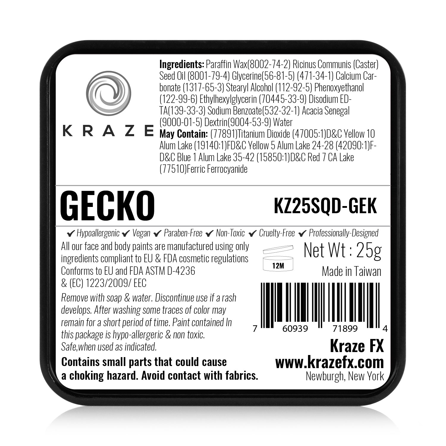 Kraze FX Domed Square Split Cake - Gecko (25 gm)