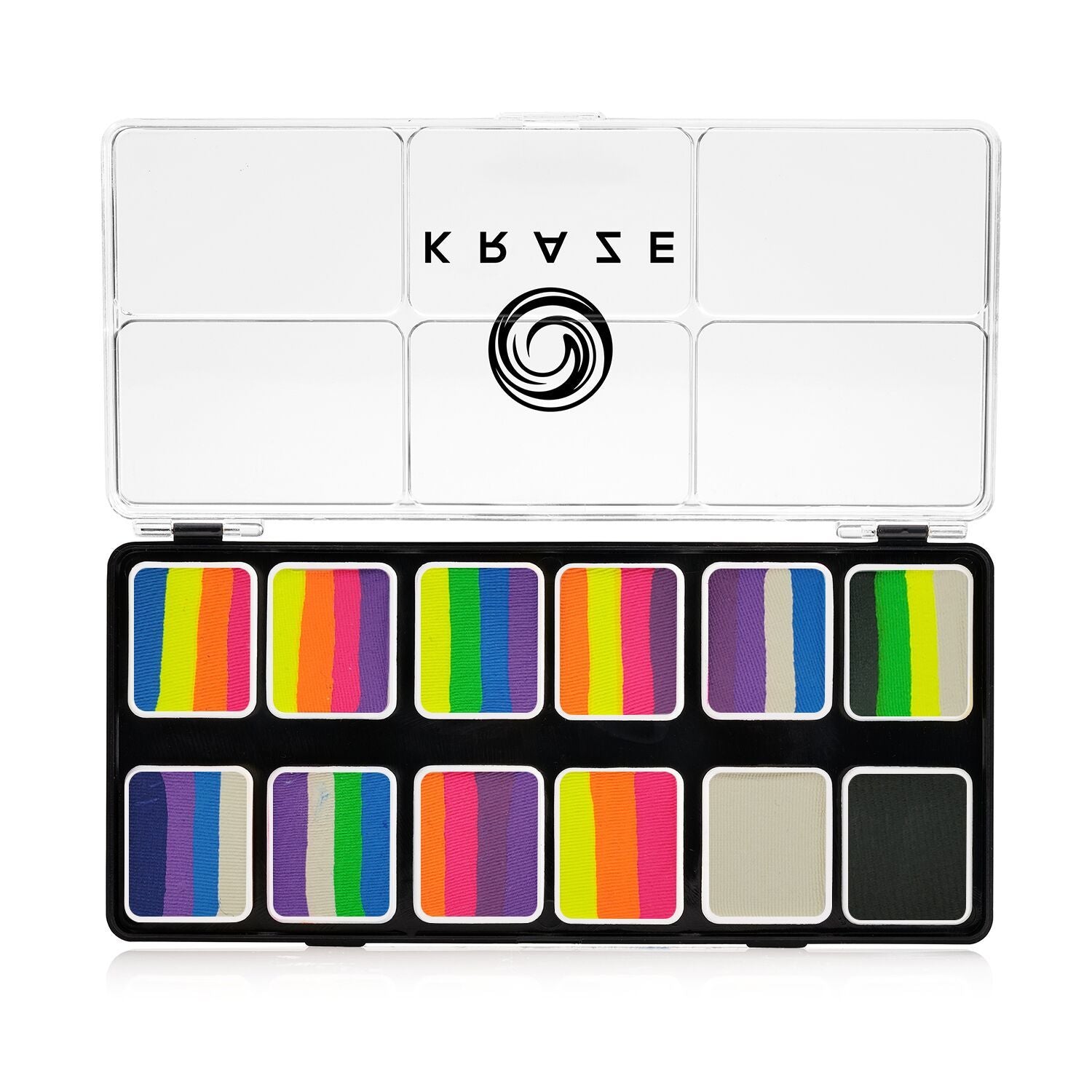 Kraze FX 12 One Stroke Split Cake Palette - Neon Pop (12 x 6 gm)