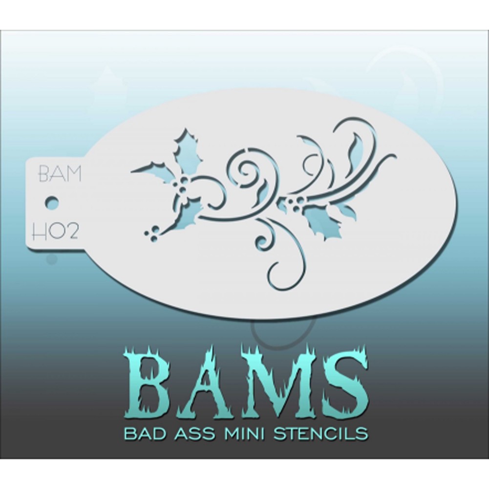 Bad Ass Mini Stencils - Holly (BAM H02)