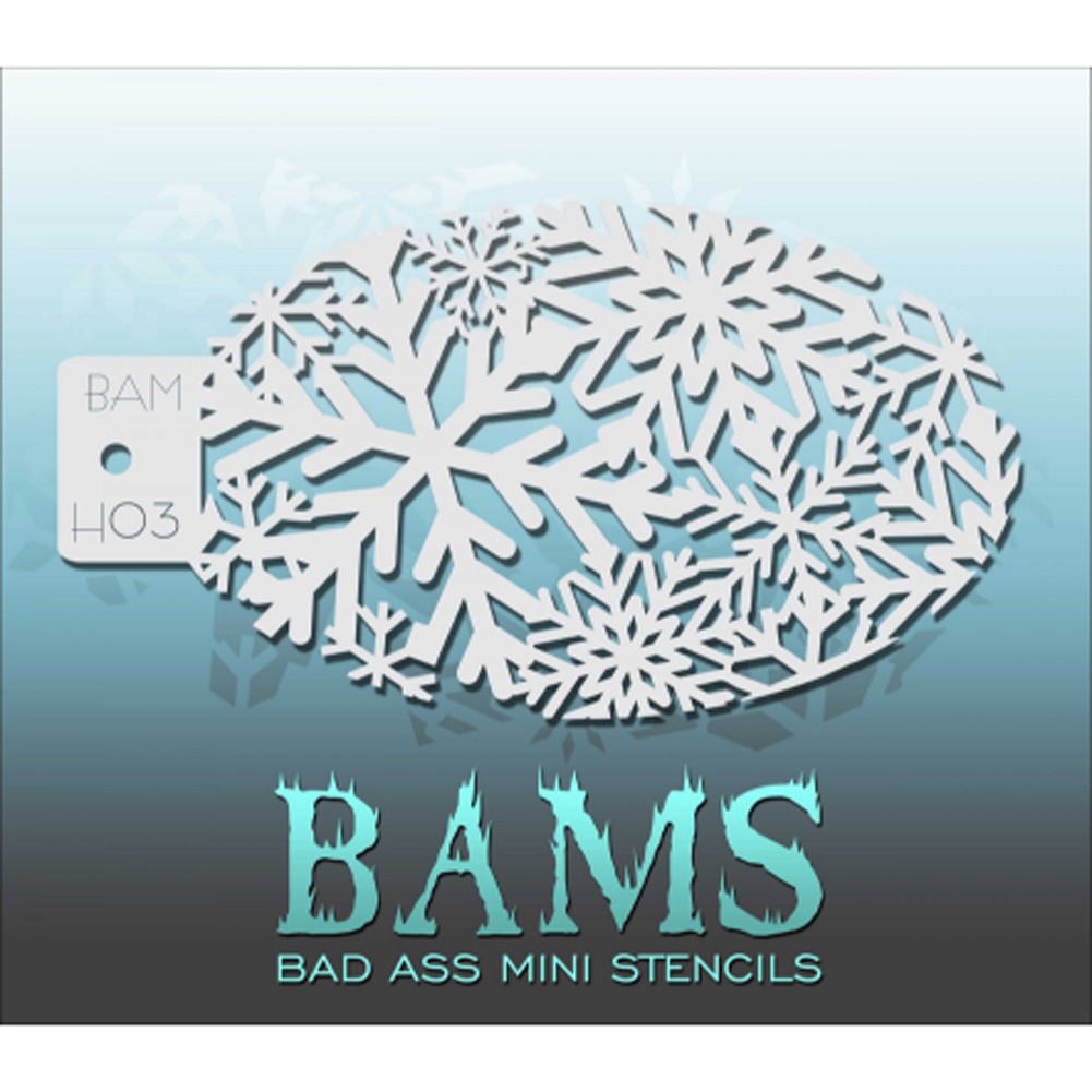 Bad Ass Mini Stencils - Winter Sparkle (BAM H03)