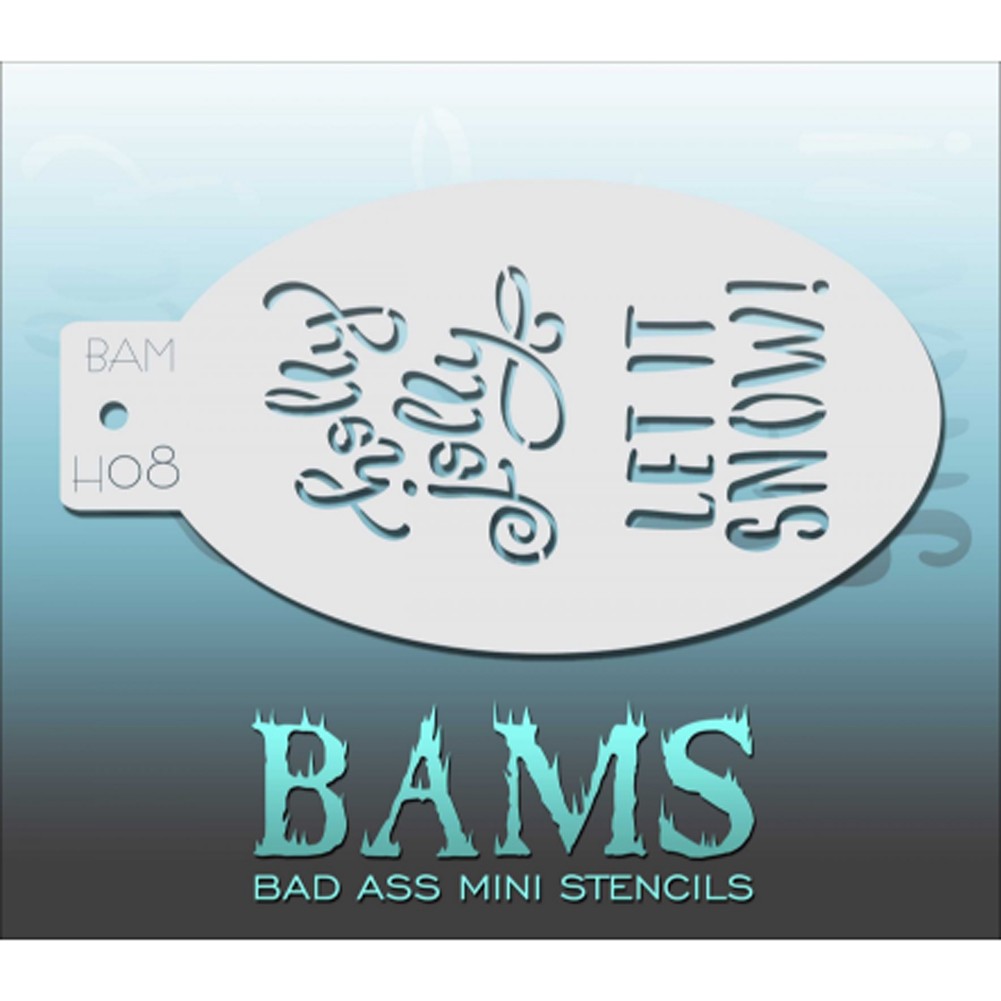 Bad Ass Mini Stencils - Let it Snow (BAM H08)