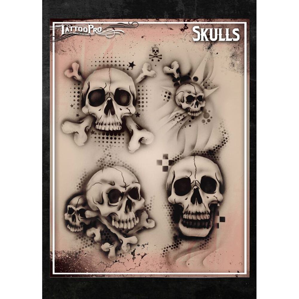 Tattoo Pro Stencils Series 1 - Skulls