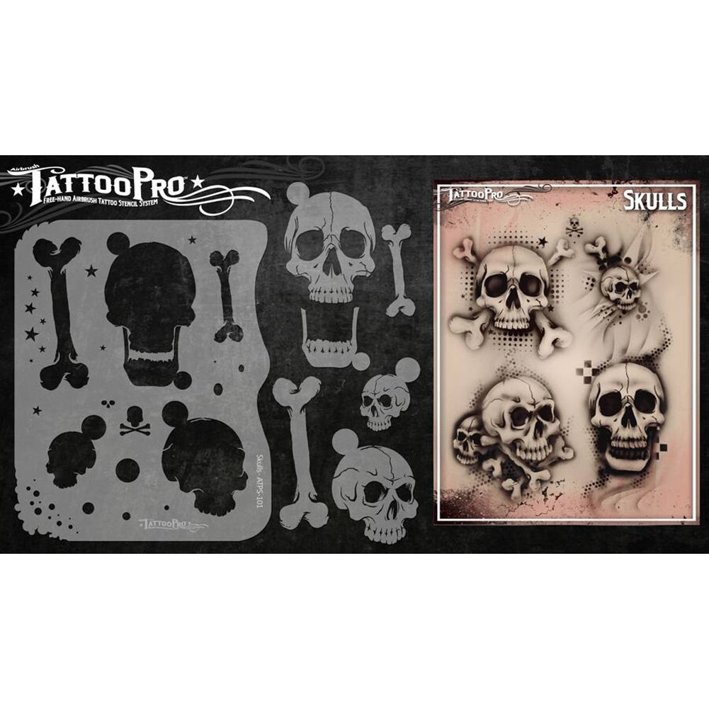 Tattoo Pro Stencils Series 1 - Skulls