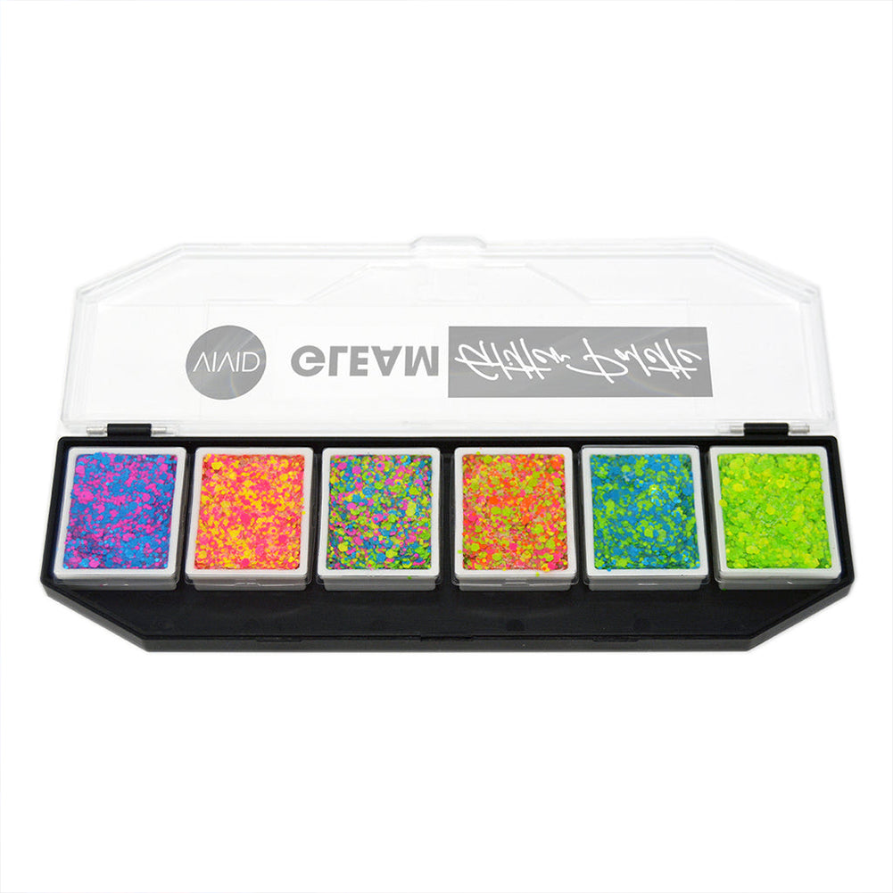 VIVID Gleam Glitter Cream Palette - Galactic UV (6 color)